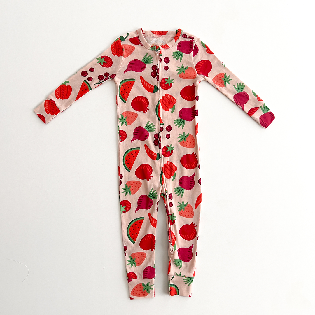 Old navy red printed slim fit romper