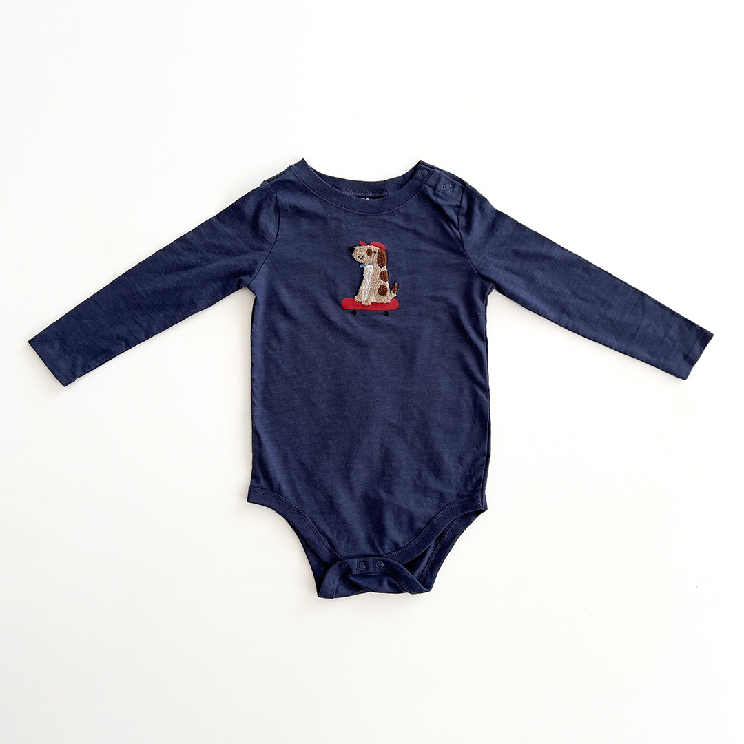 GARANIMALS BLUE  PUPPY PRINT ONESIE