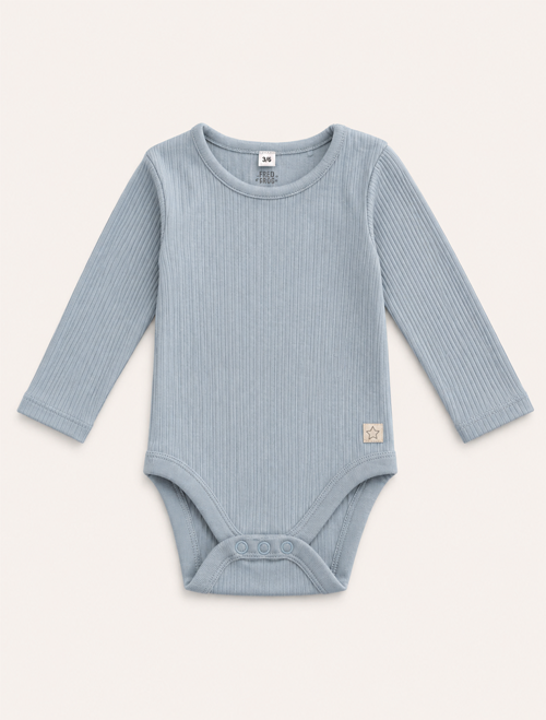 Sky blue ribbed onesie