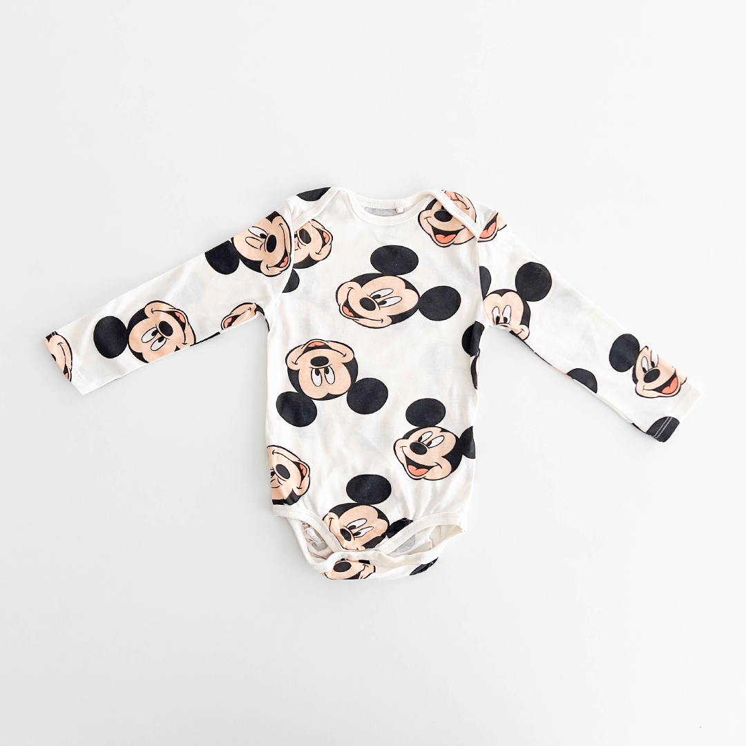 MICKEY MOUSE PATTERNED ONESIE
