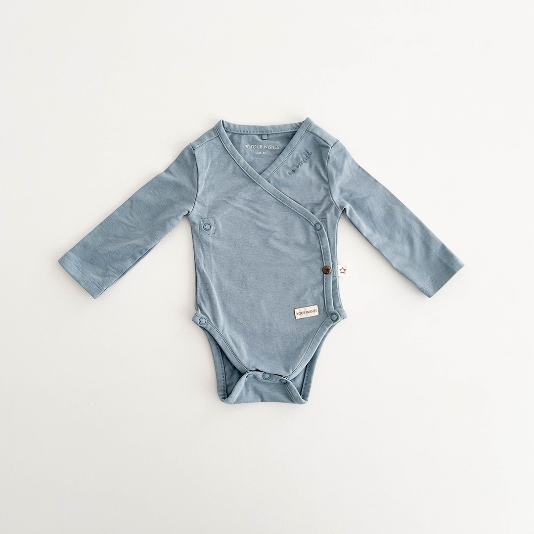 TEAL BLUE WRAP ONESIE
