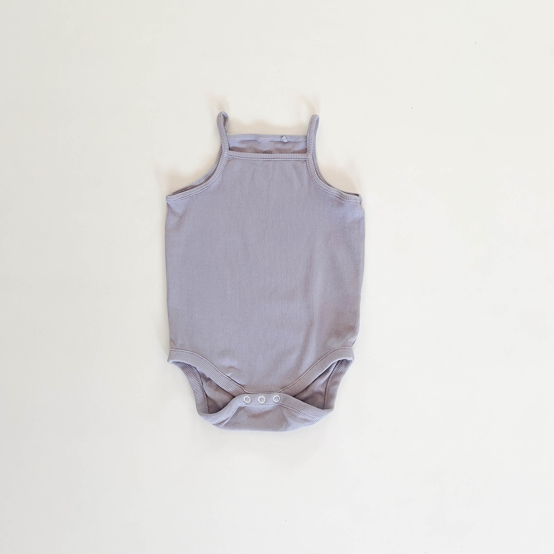 SPAGHETTI STRAP RIBBED ONESIE