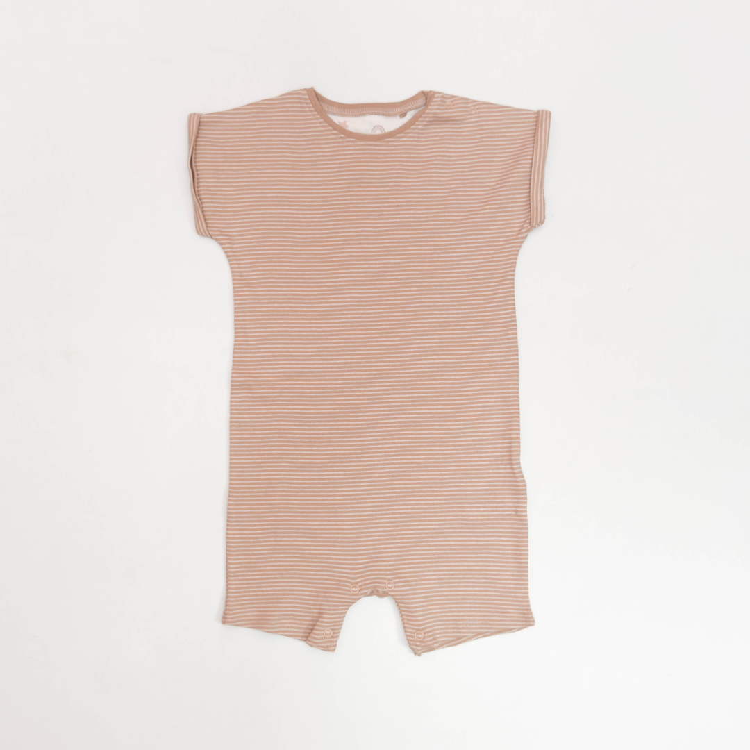 BEIGE STRIPED JUMPSUIT