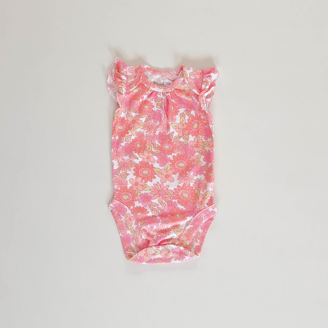 PINK FLORAL ONESIE