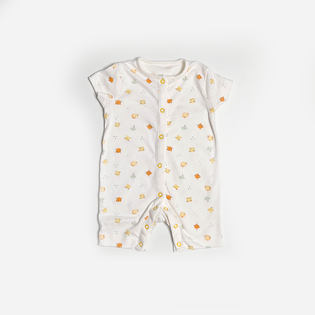 WHITE ANIMAL PRINTED JUMPSUIT