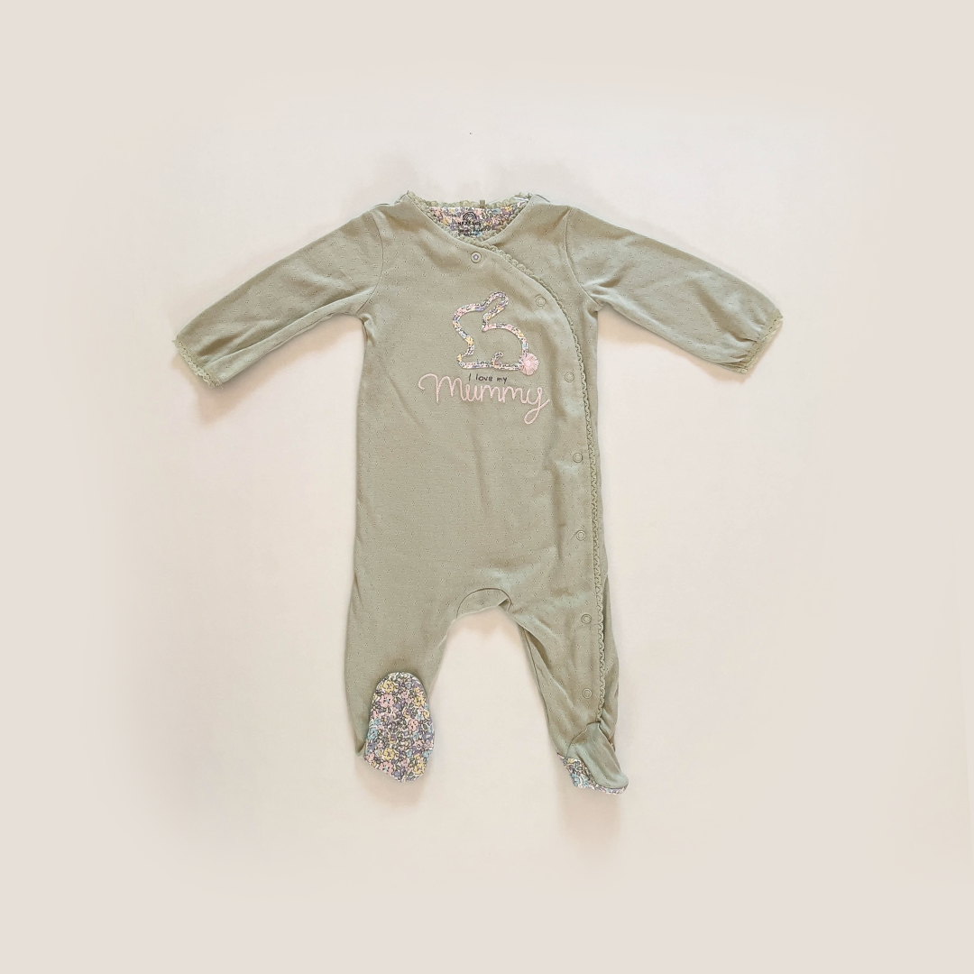 PREMIUM SAGE POINTELLE SLEEPSUIT