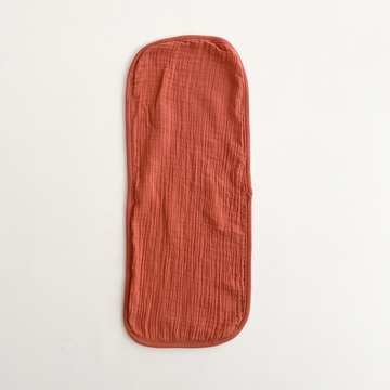 MUSLIN BURNT ORANGE PLAIN BURP CLOTH