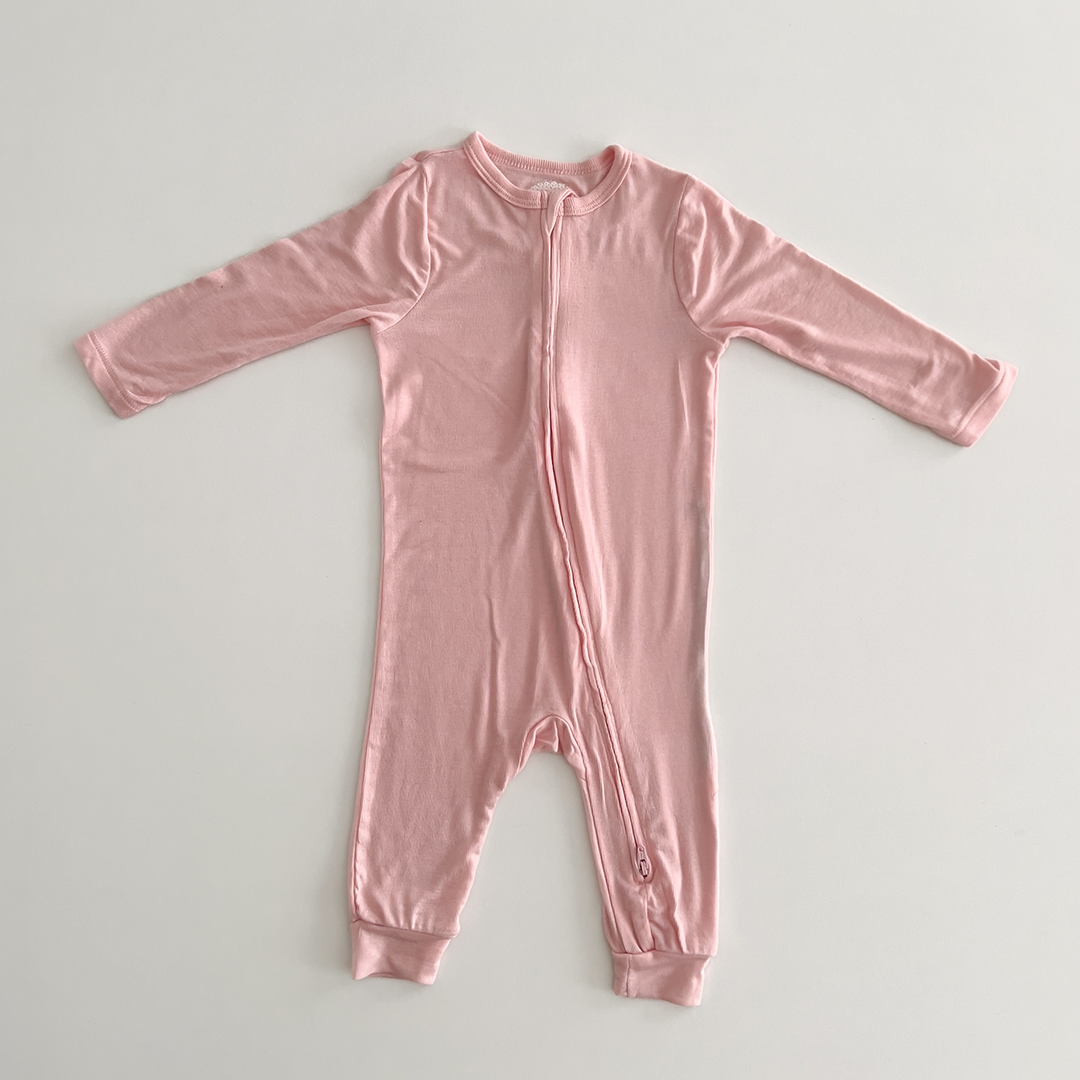 POWDER PINK VISCOUS PLAIN SLEEPSUIT