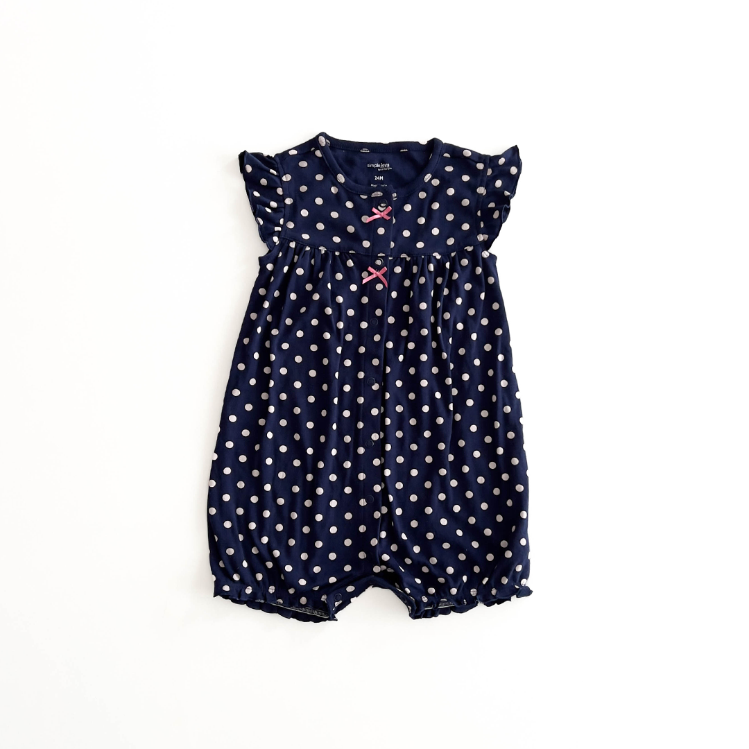 NAVY BLUE DOTTED JUMPSUIT