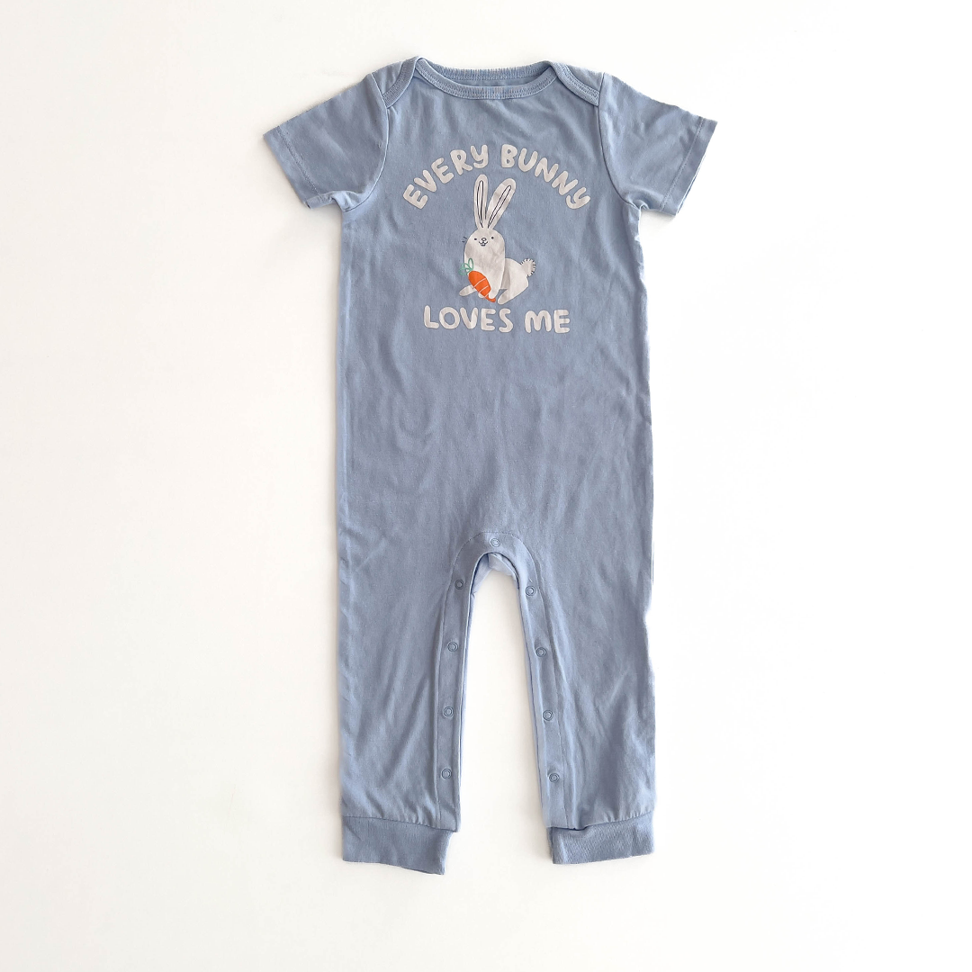 BLUE HALF SLEEVE ROMPER