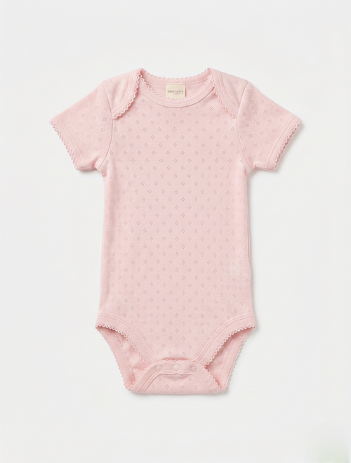 SOFT PINK POINTELLE ONESIE