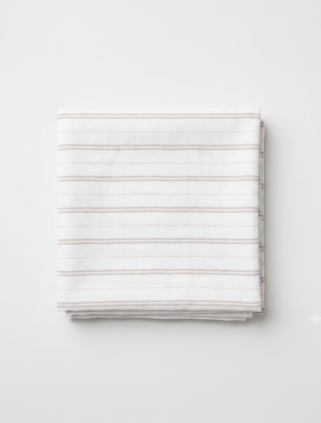 Beige striped muslin swaddle