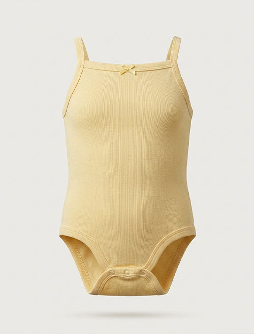 Butter yellow sleeveless onesie