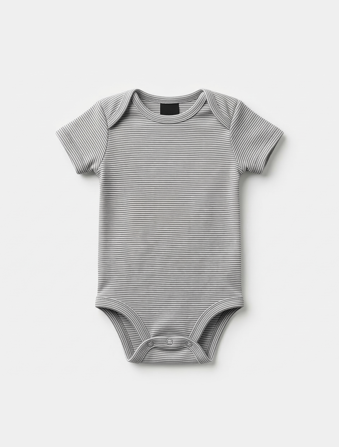 DARK GREY STRIPED ONESIE