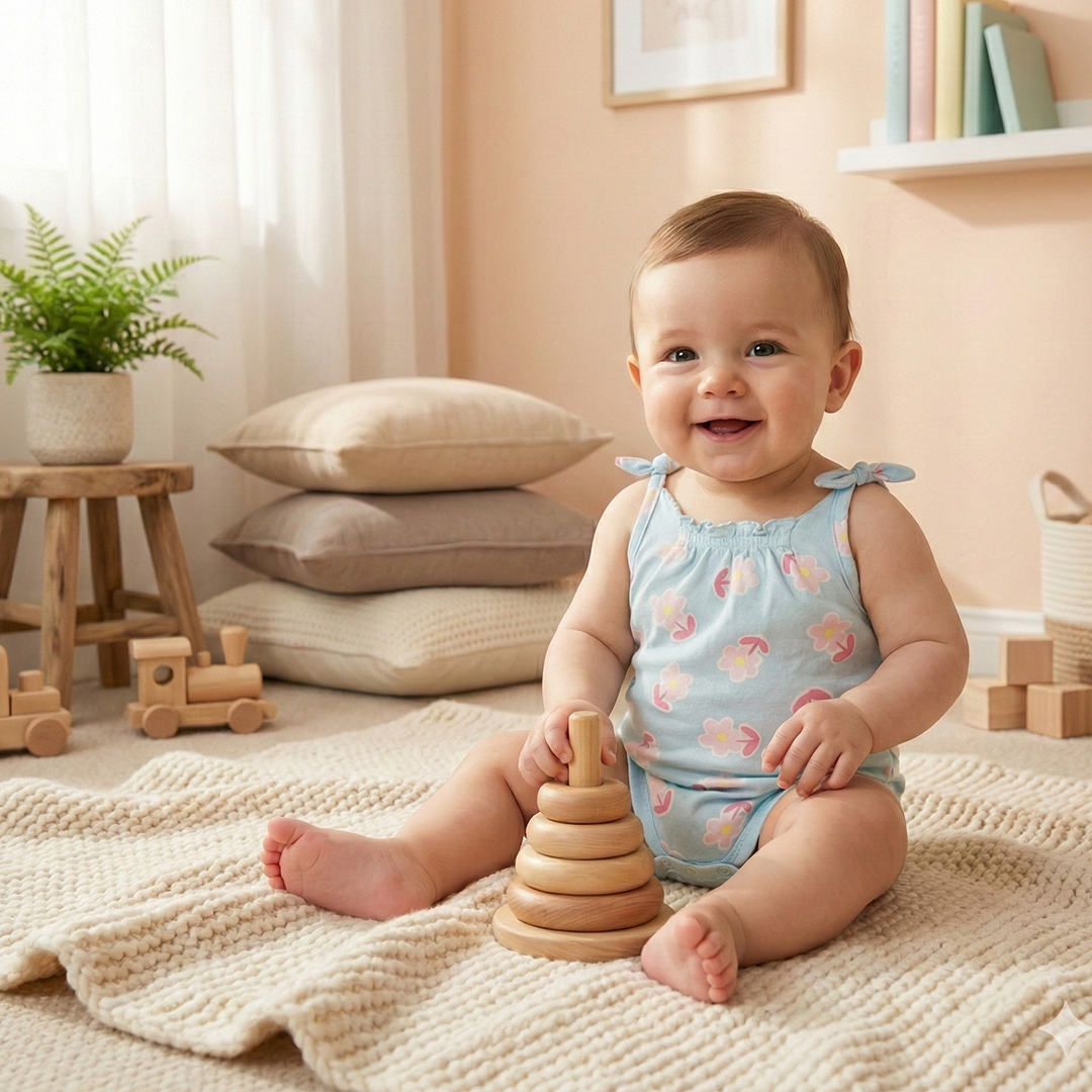 SKY FLORAL FANCY ONESIE