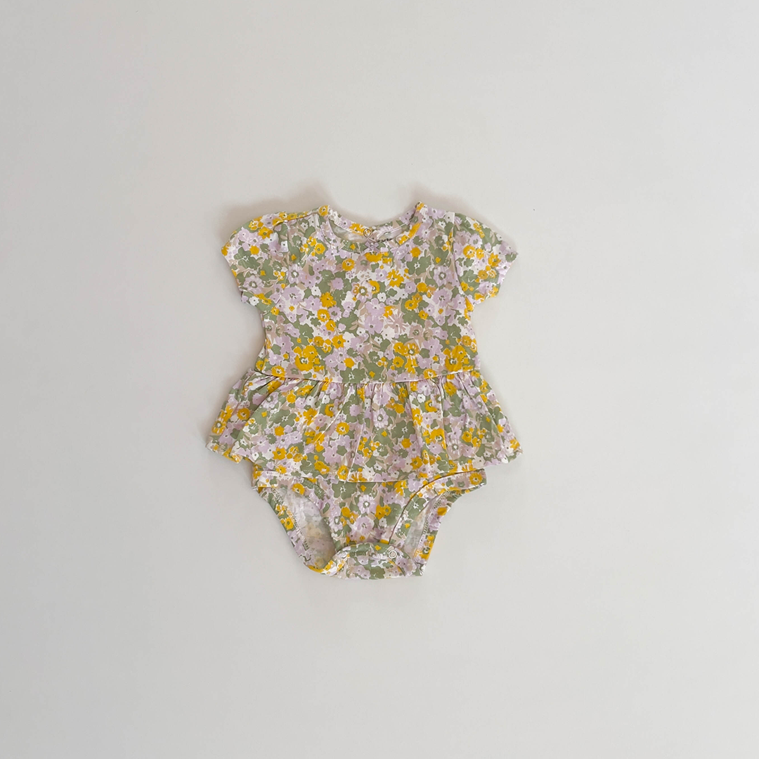 MULTICOLURED FLORAL SUNSUIT