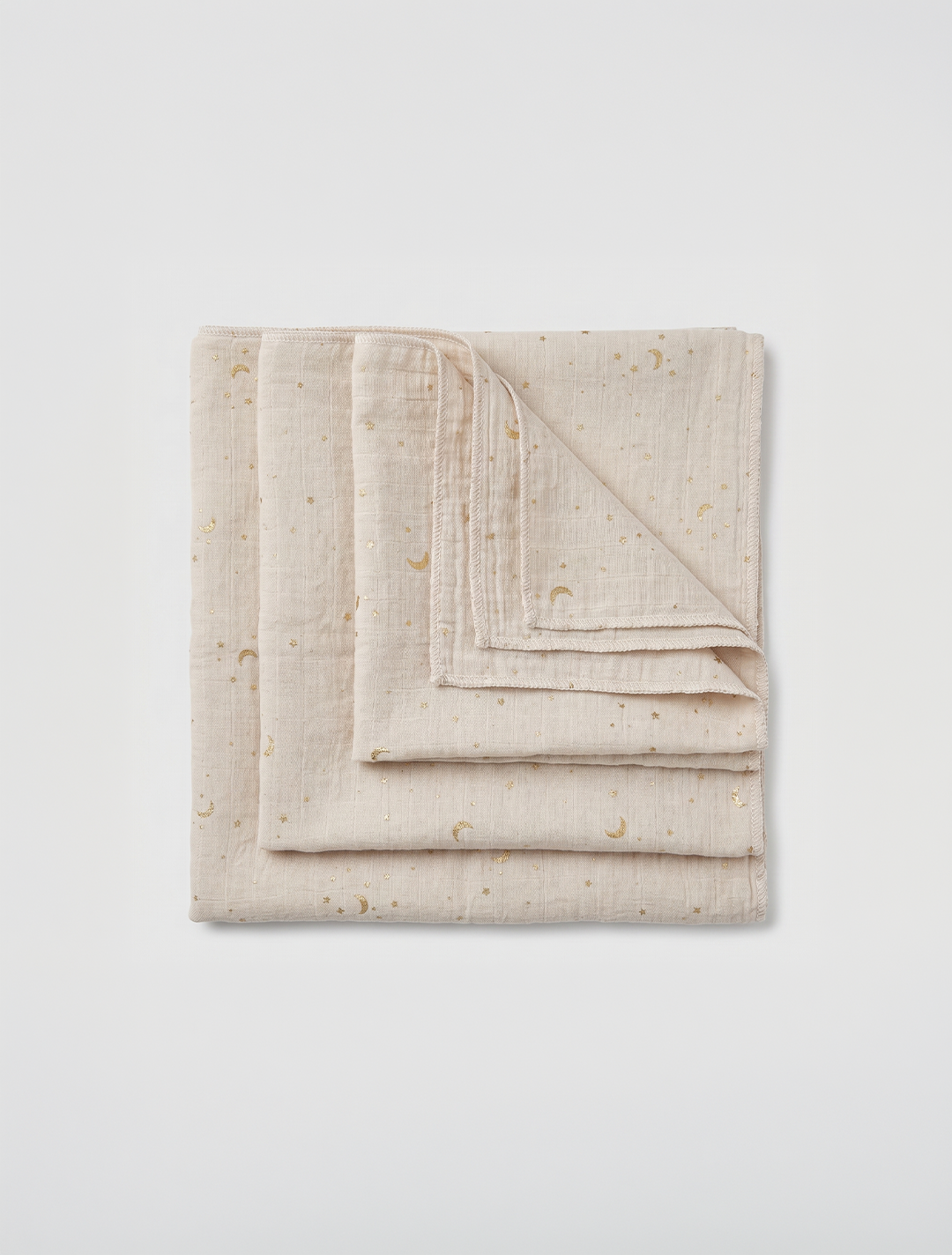 Off white star printed muslin swaddle