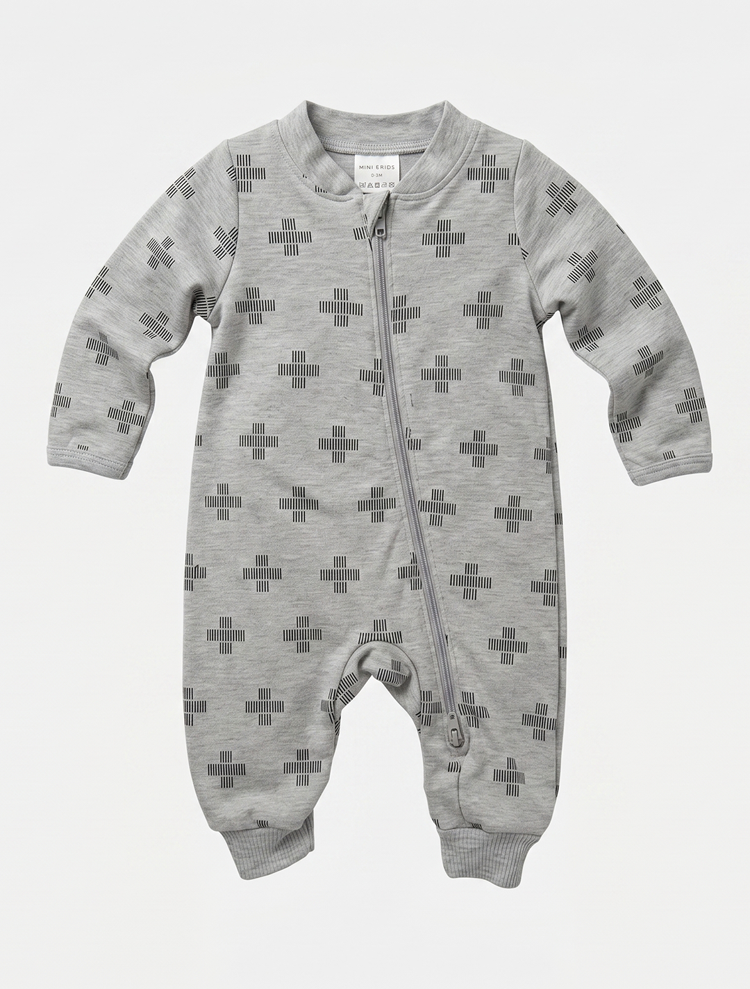 Grey pattered sleepsuit