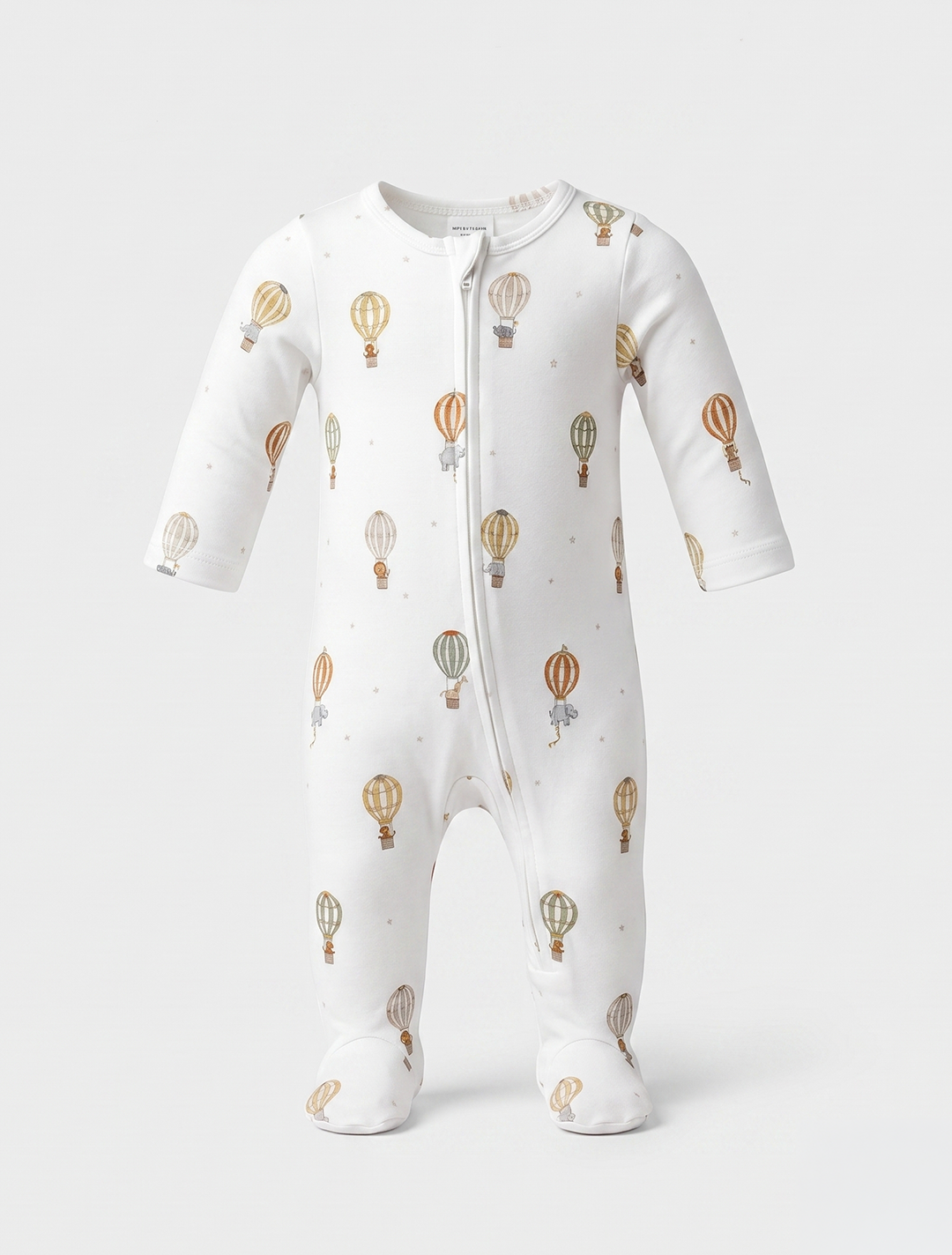 White airballoon printed sleepsuit