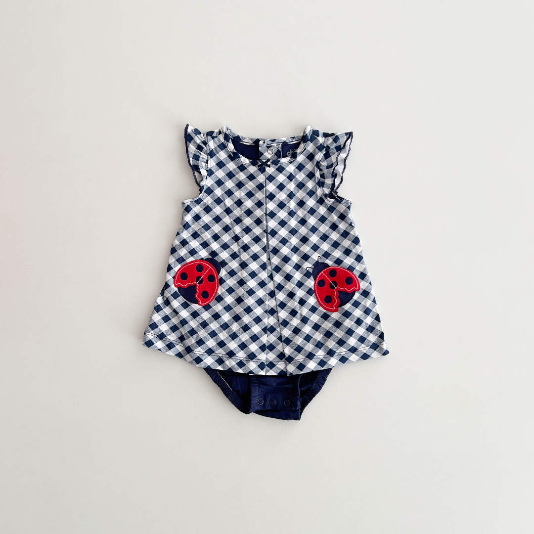 NAVY BLUE CHECKED FROCK