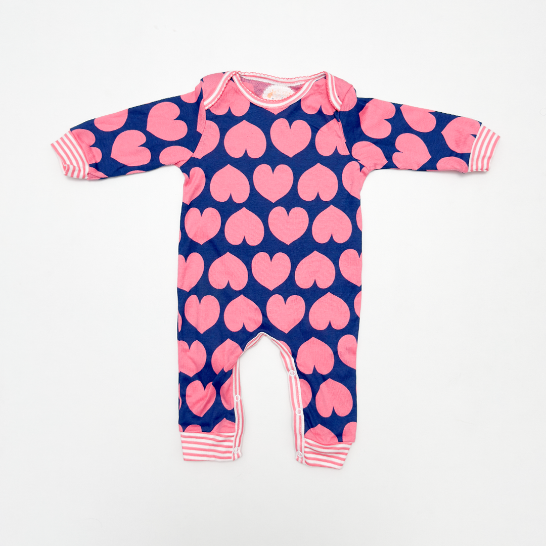 PINK LOVE PRINTED ROMPER