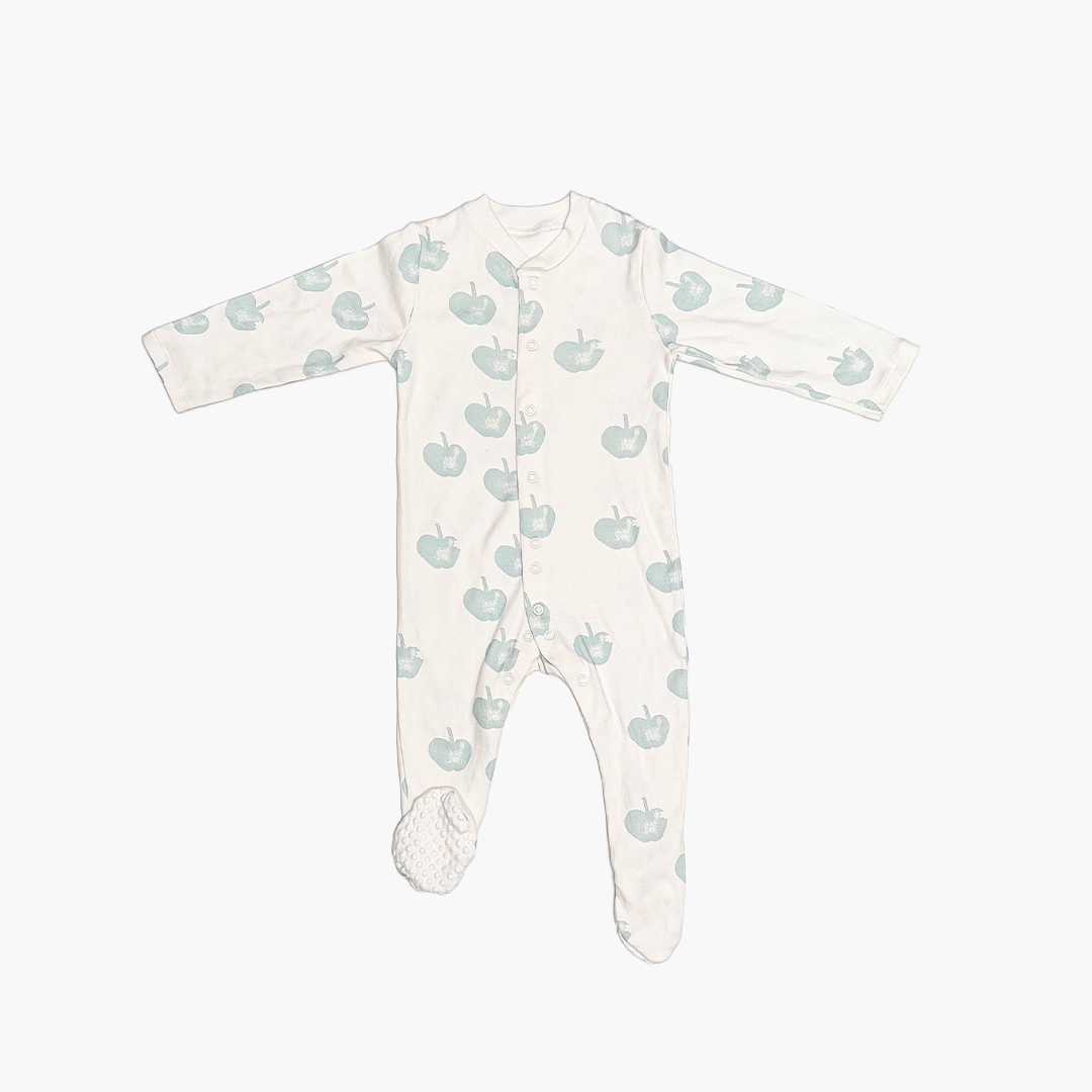 GREEN APPLE PRINTED SLEEPSUIT