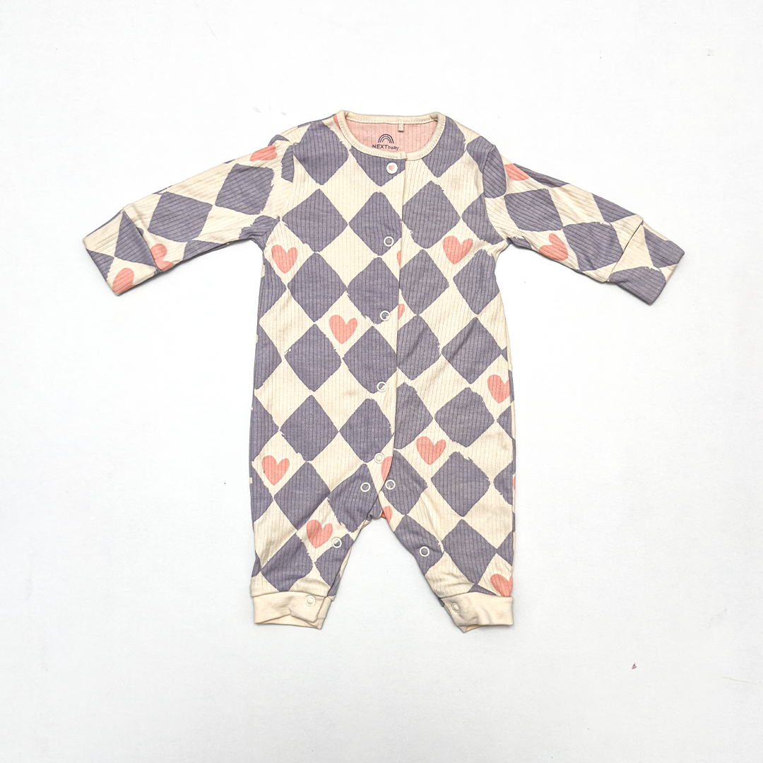 PATTERNED RIBBED ROMPER