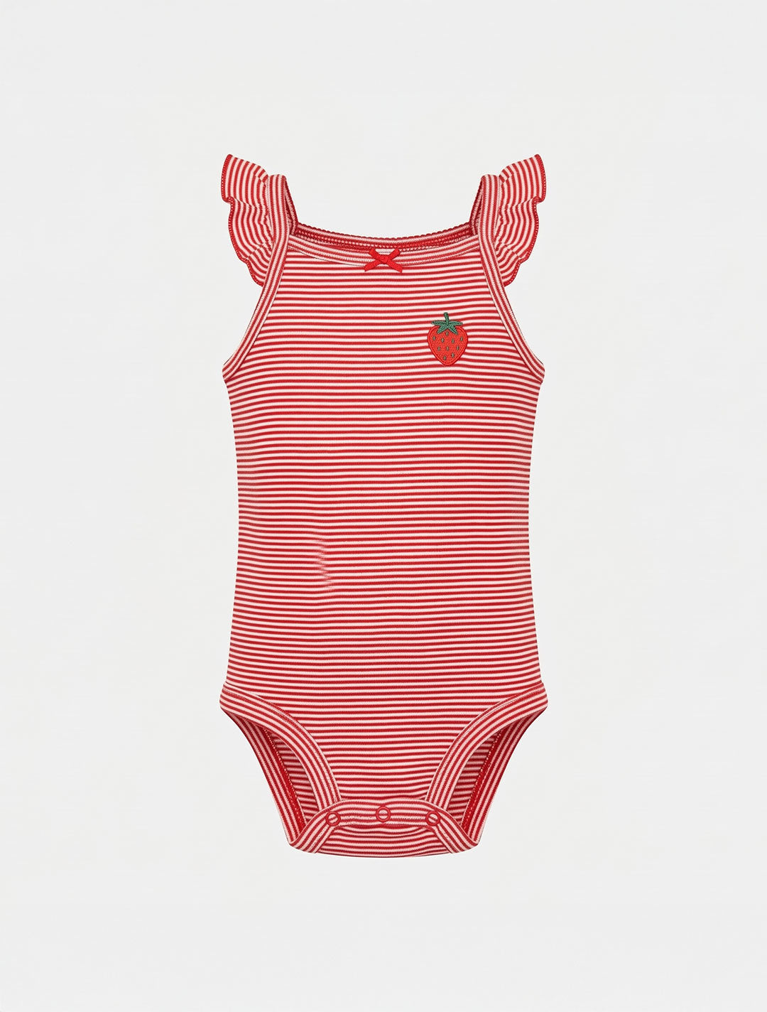 RED STRIPED STRAWBERRY ONESIE