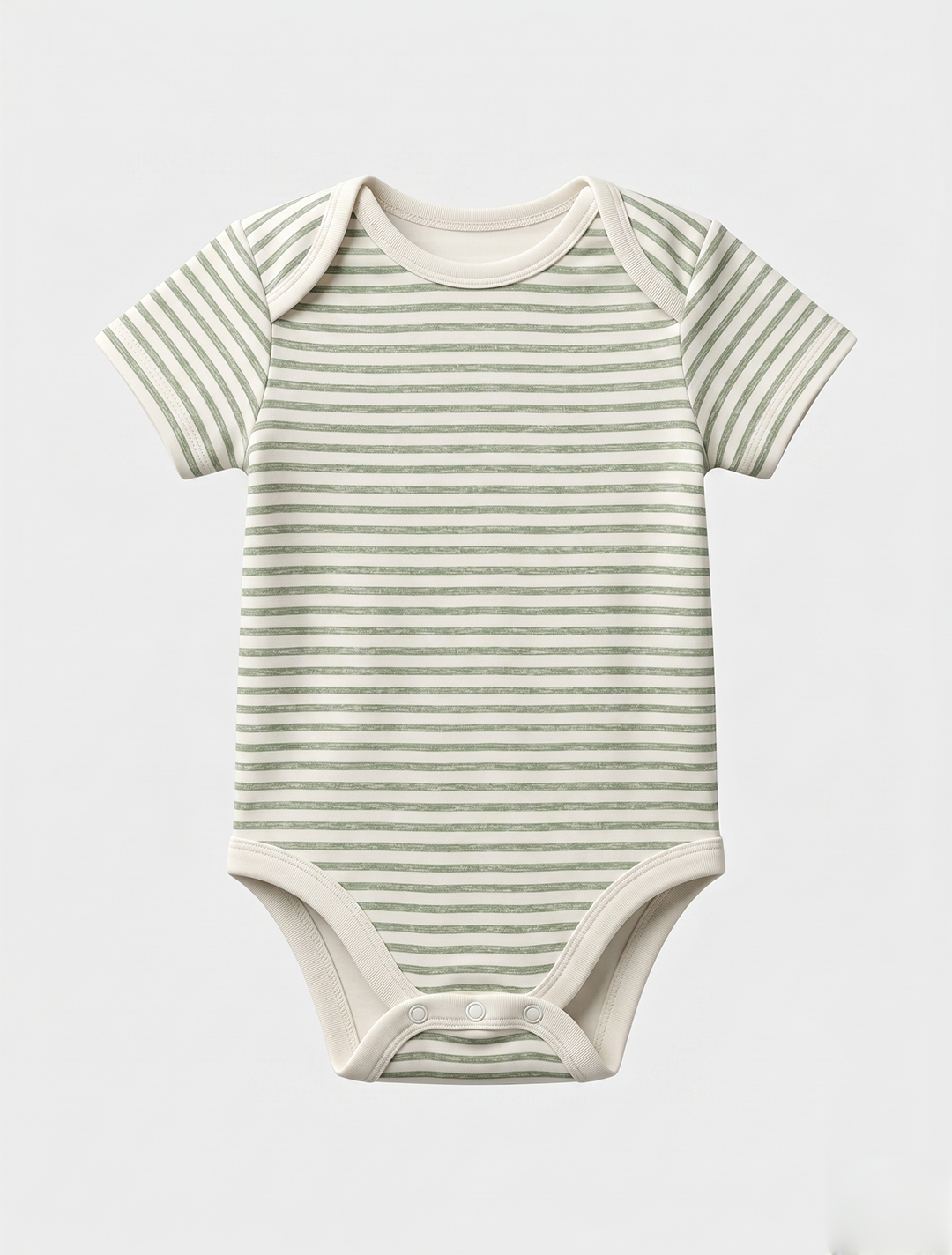 GREEN STRIPED ONESIE