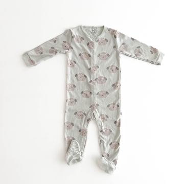 NEXT BABY MINT GREEN SHEEP PRINT SLEEPSUIT