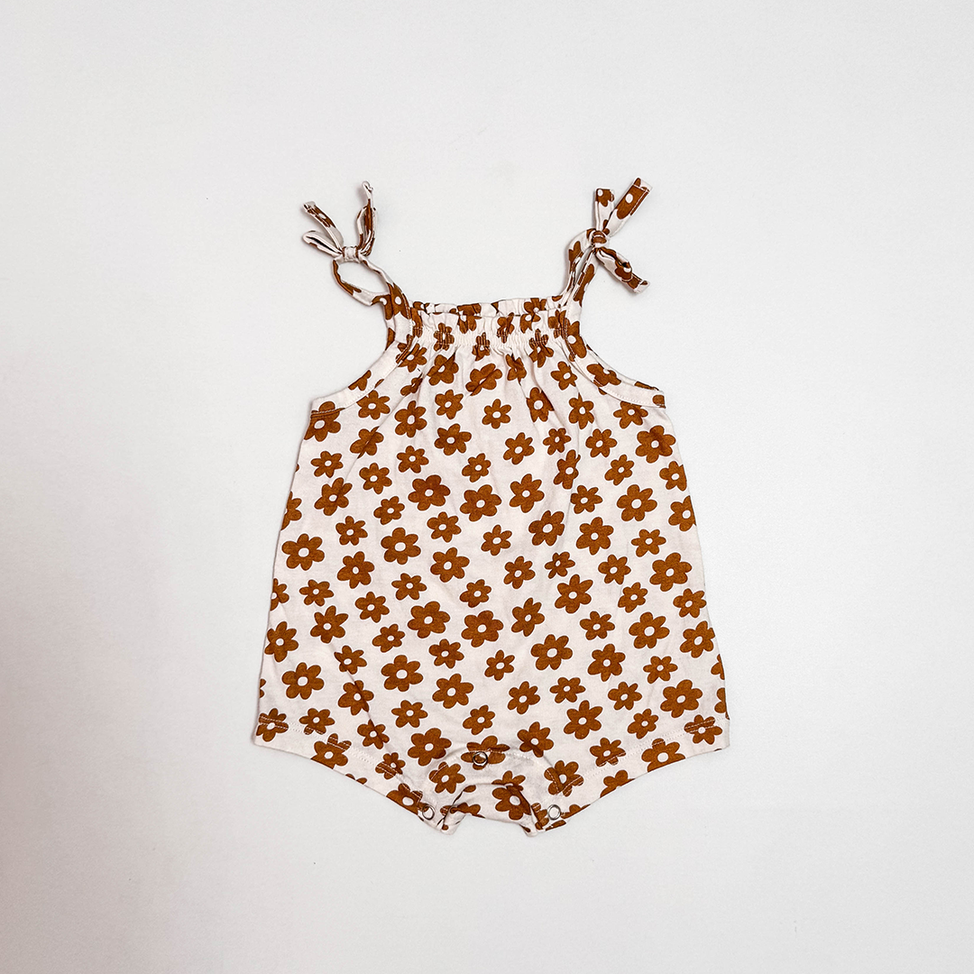 BROWN FLORAL FANCY JUMPSUIT