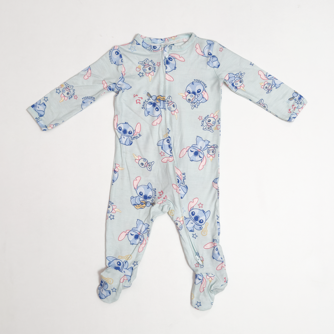 BLUE STITCH TWO WAY ZIPPER SLEEPSUIT