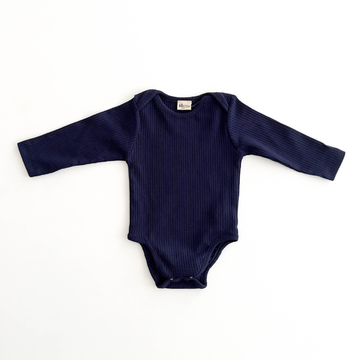 NAVY BLUE RIBBED ONESIE