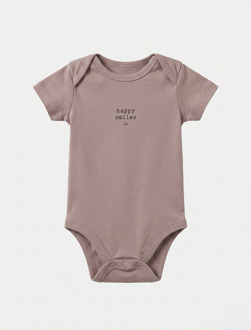 TAN BROWN PRINTED ONESIE