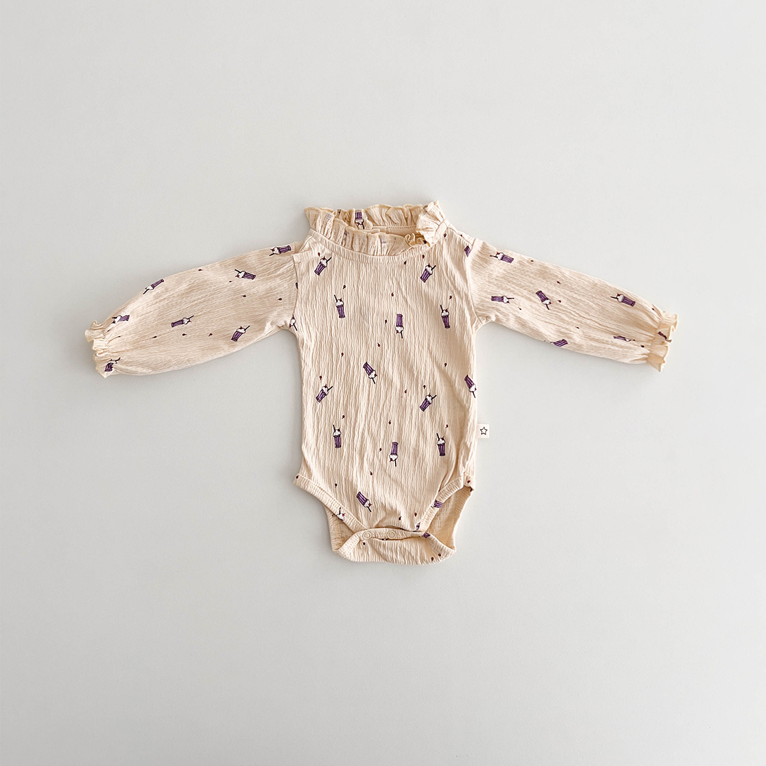 BEIGE CRINKLED ONESIE