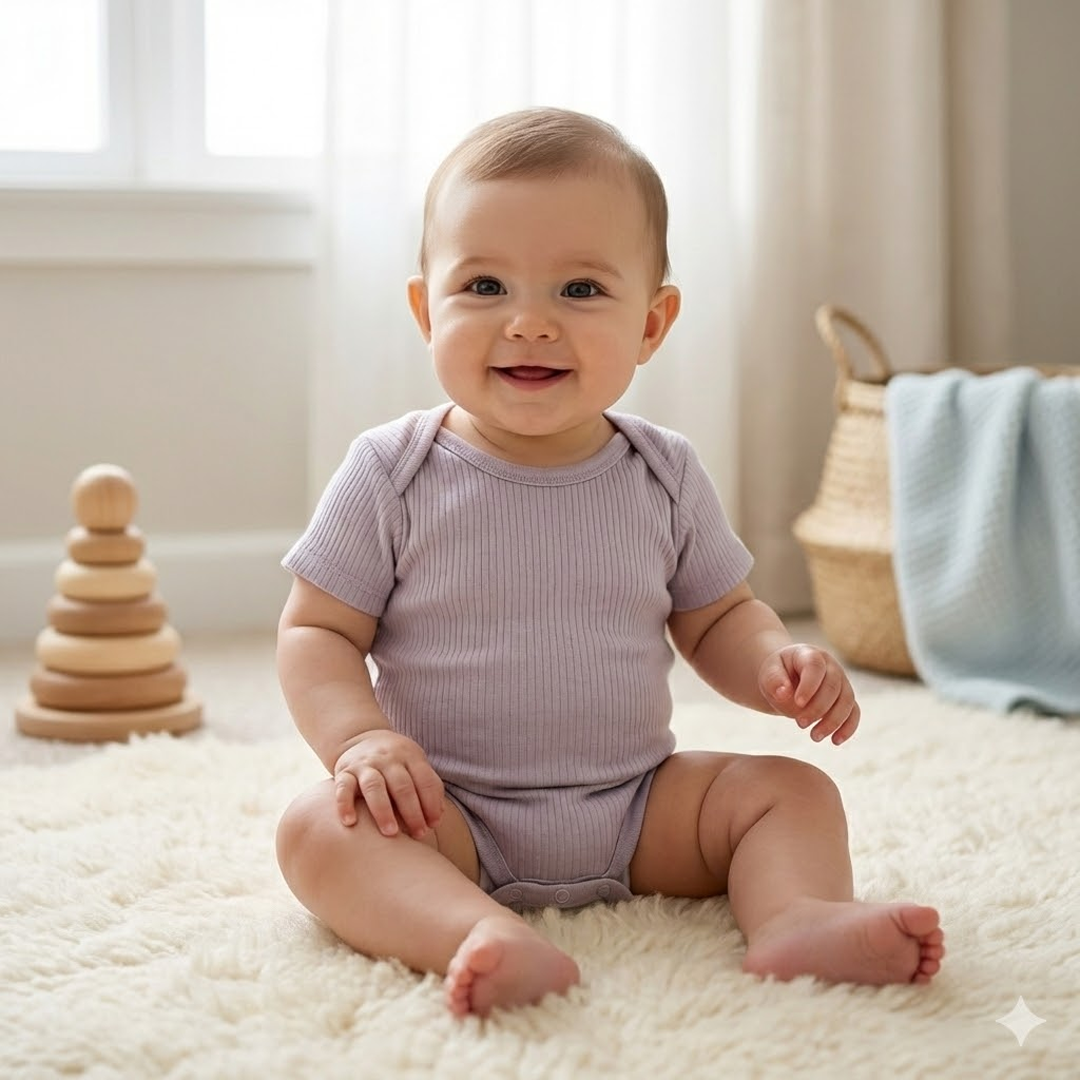LAVENDER RIBBED ONESIE