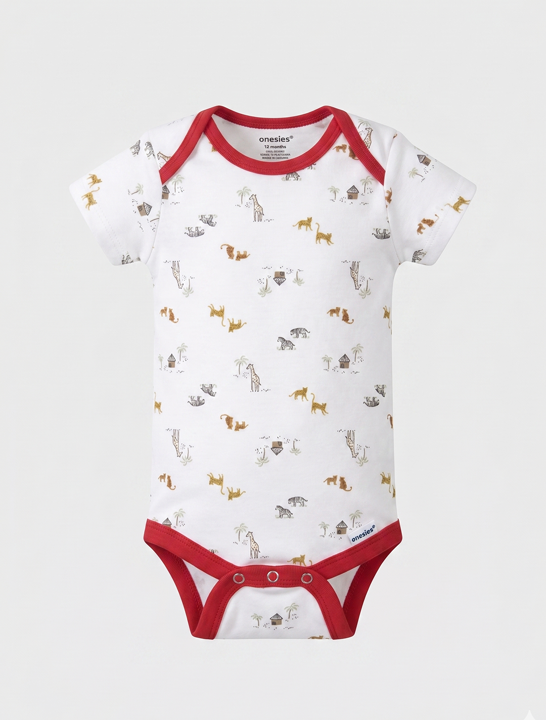 WHITE PRINTED ONESIE