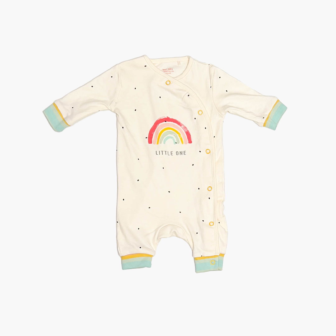 OFF WHITE RAINBOW PRINT ROMPER