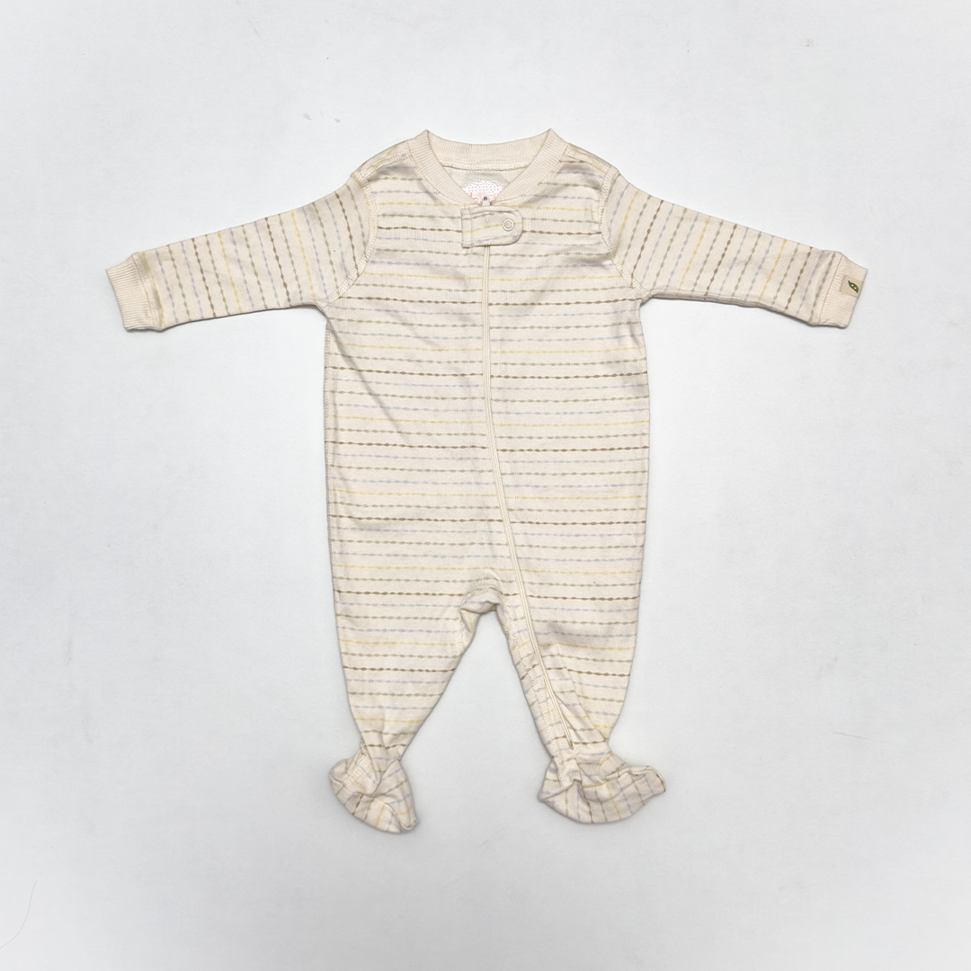 OFF WHITE STRIPED SLEEPSUIT