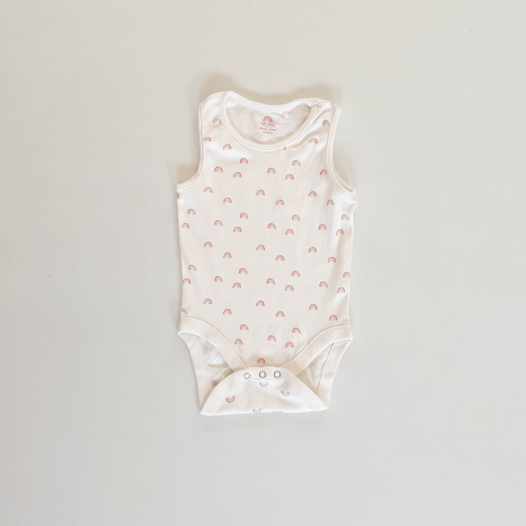 RAINBOW PRINTED SLEEVLESS ONESIES