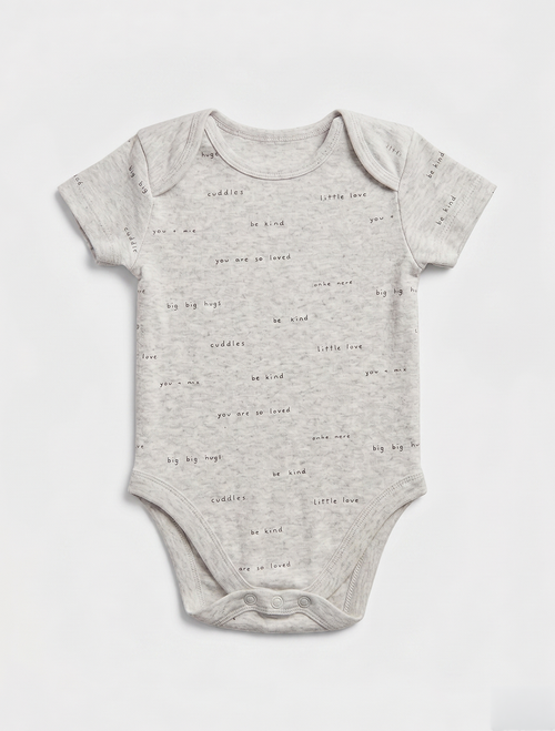 GREY PRINTED ONESIES