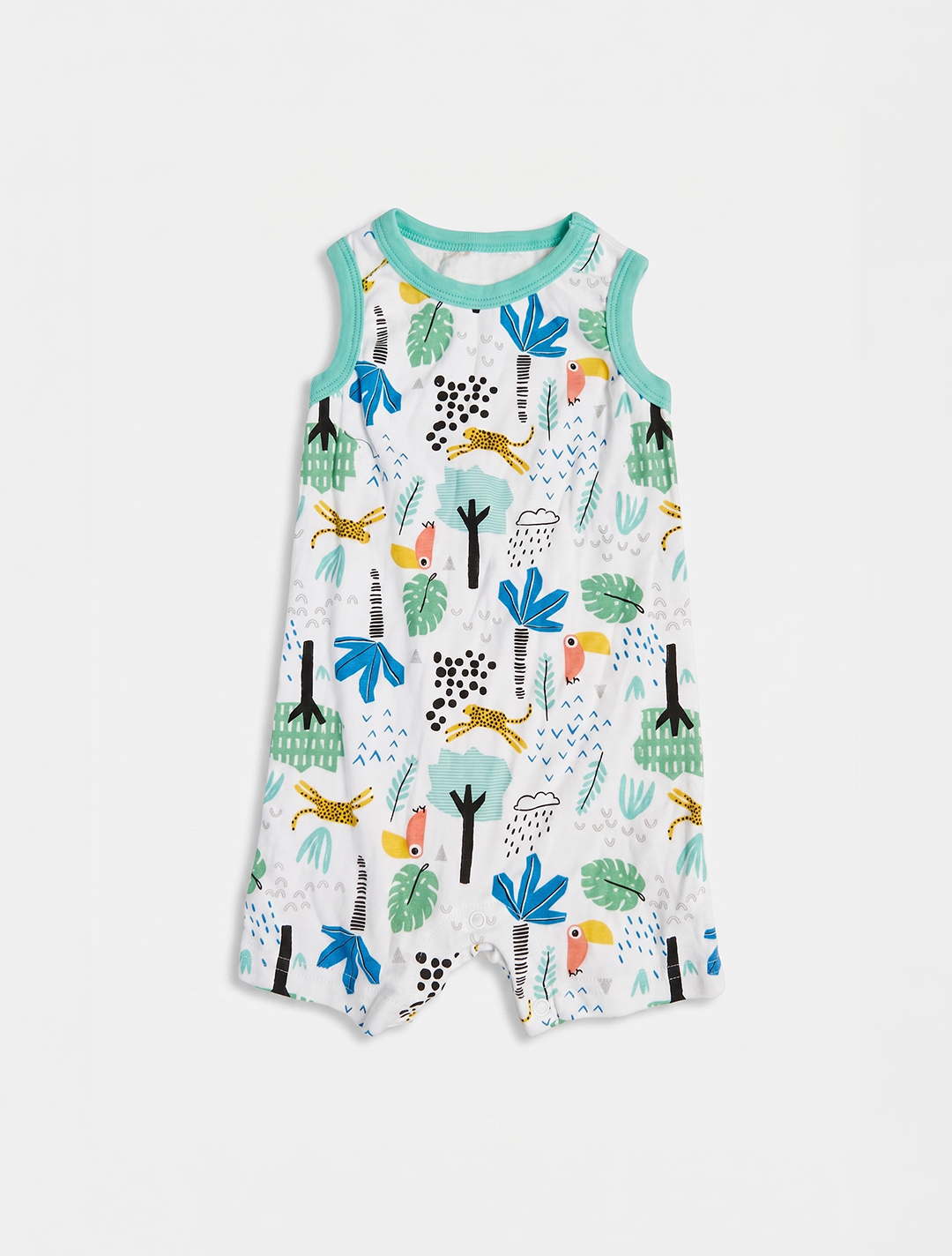 Printed sleeveless jumpsuit