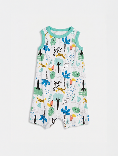 Printed sleeveless jumpsuit