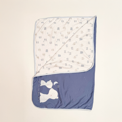 BLUE AND WHITE DOUBLE SIDE SWADDLE
