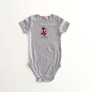 MARVEL SPIDEY PRINT GREY ONESIE