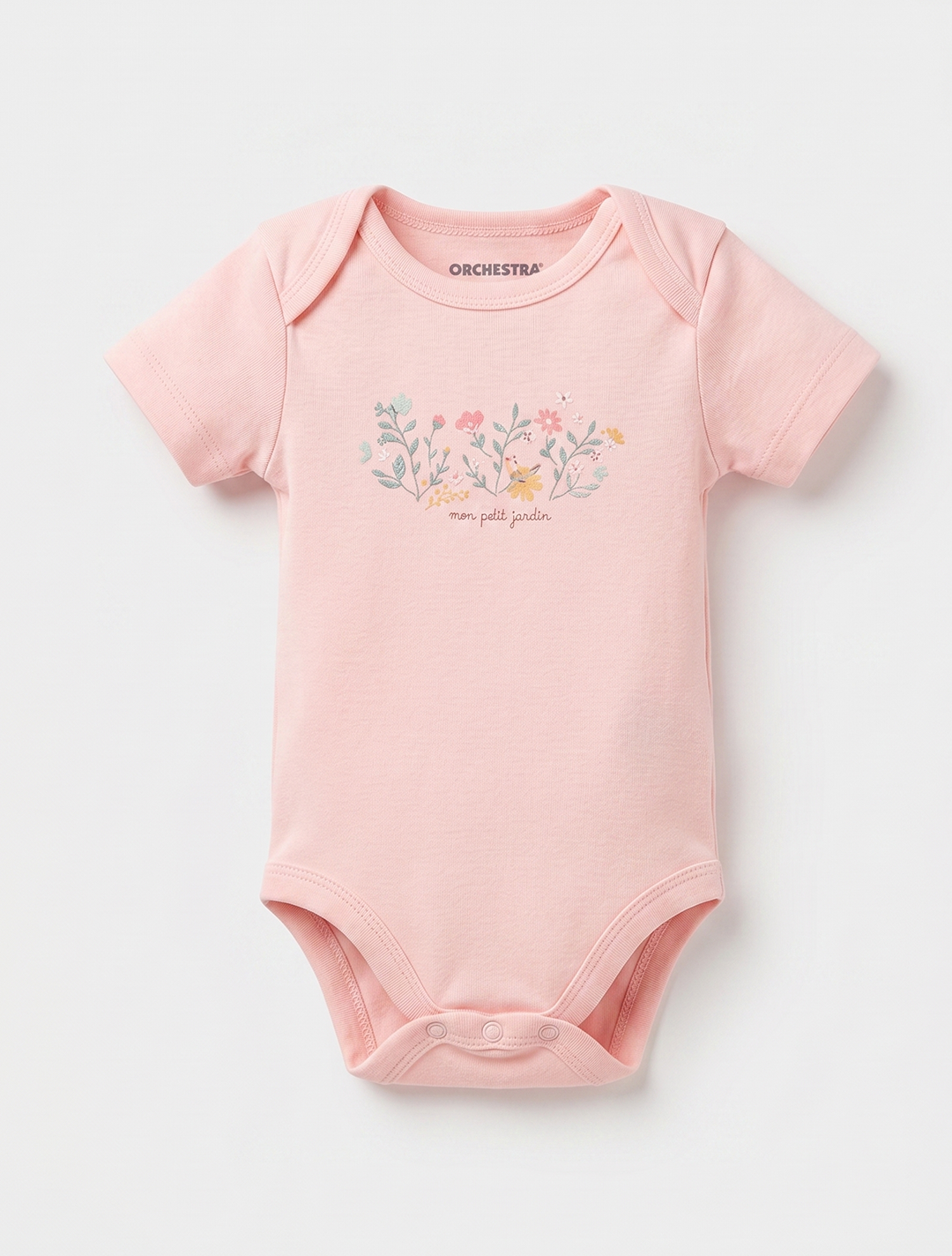 PINK PEACH FLORAL ONESIE