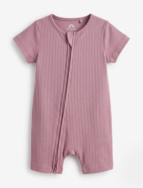Dusky pink 2 way zipper jumpsuit