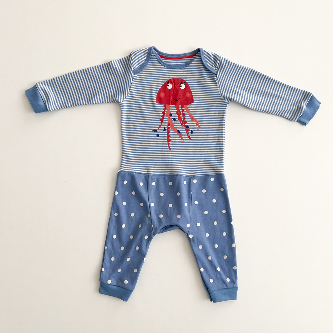 RED GELLYFISH PRINT ROMPER