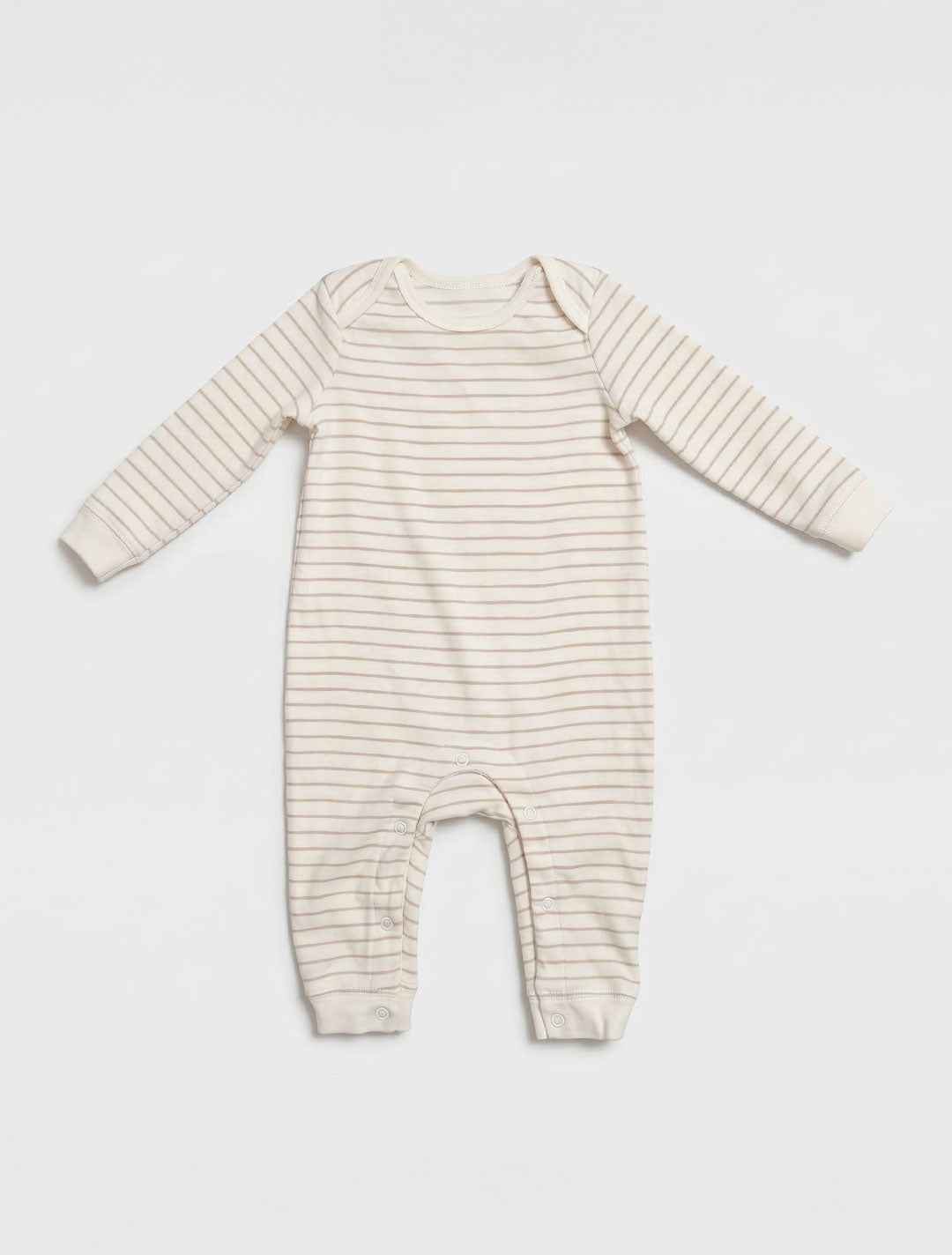 BEIGE STRIPED ROMPER