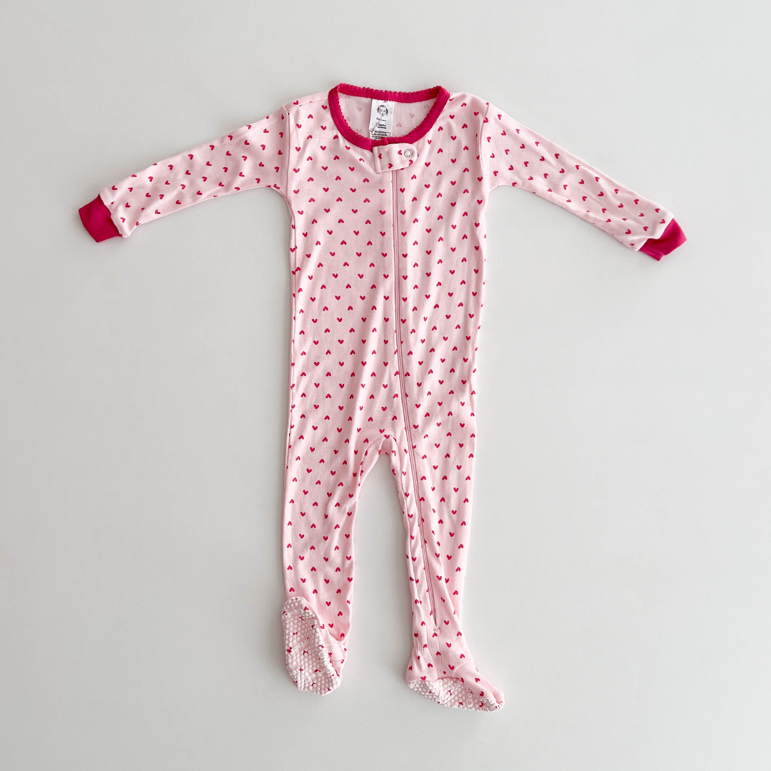 PINK LOVE SLIM FITTED SLEEPSUIT